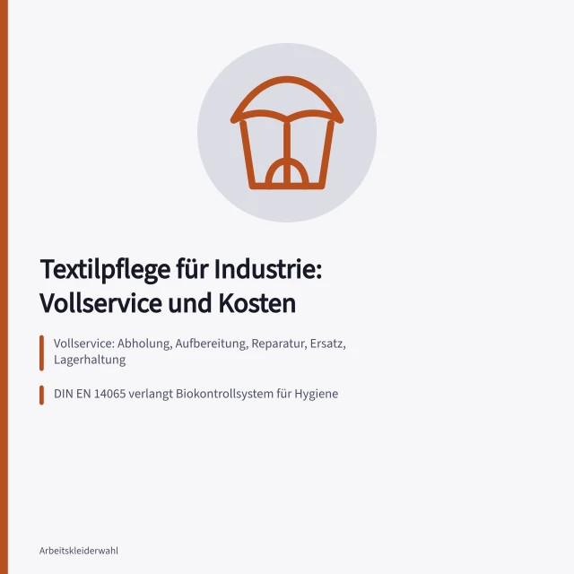 Textilpflege-Dienstleister: Vollservice, Hygiene-Normen und Monatspreise im Überblick. Textilpflege Dienstleister: Welche Leistungen für Industrie und Produktion